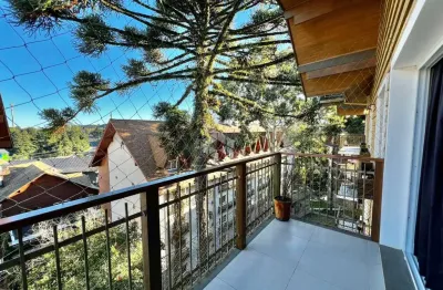 Apartamento duplex mobiliado com 2 suítes, 2 vagas - casa de pedra - gramado