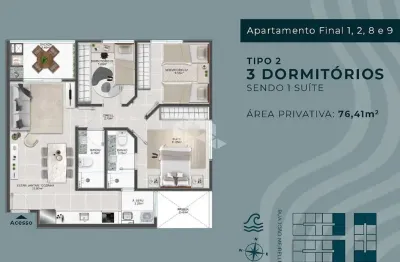 Apartamento 3 dormitórios em abraão, florianópolis-sc