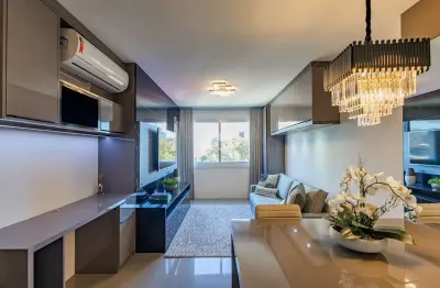 Apartamento à venda de 1 dormitório com suíte, 54m² e 2 vagas cobertas, no bairro três figueiras  em porto alegre - rs.