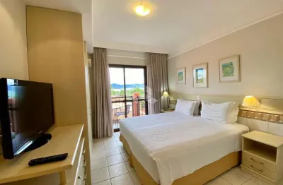 Studio de 27,07 m² privativos, possui 1 quarto com suíte e com vista para o mar em jurerê internacional em florianópolis/sc.