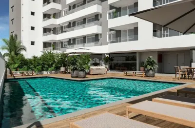 Neo continente / 1 suite, 2 demi-suites, lavabo,  living/cozinha e sacada no bairro estreito em florianópolis/sc.