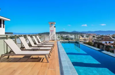 Studio com 2 suítes vaga de garagem sacada com churrasqueira e vista panorâmica em jurerê internacional