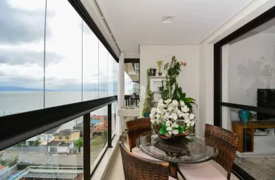 Apartamento 3 quartos com 1 suíte vista para o mar e sacada com churrasqueira no balneário florianópolis/sc