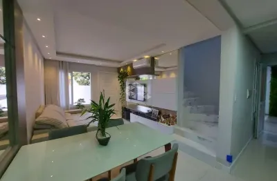 Sobrado semimobiliado com 130m² em condominio fechado no bairro niterói