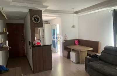 Apartamento semi-mobiliado à venda no pagani - palhoça/sc com 2 dormitórios, suíte e sacada com churrasqueira