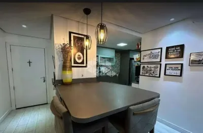 Apartamento semimobiliado, 2 dormitórios,  sala estar jantar com sacada integrada, cozinha planejada , churrasqueira, vaga de estacionamento