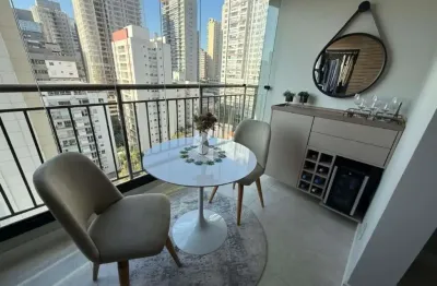 Apartamento mobiliado na vila mariana em são paulo, com sala, cozinha, 1 quarto e 1 vaga de garagem.