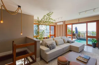 Cobertura de 3 dormitórios com 209m2 privativos e 2 vagas cobertas no bairro chácara das pedras, em porto alegre.