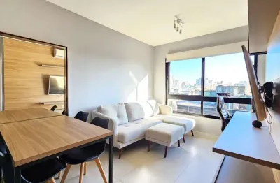 1 dorm, 1 vaga, 42m² privativos - mobiliado - menino deus