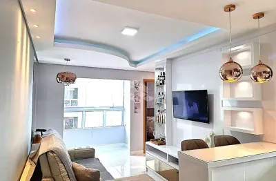 Apartamento mobiliado 2d com churrasqueira e vaga exclusiva