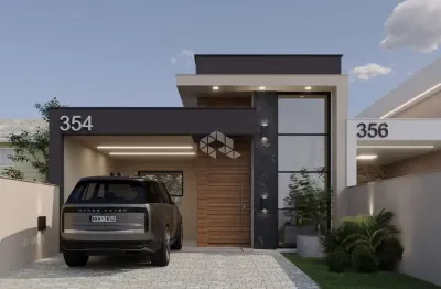 Casa térrea nova à venda no Bairro Cristo Rei, São Leopoldo, 3 dormitórios com suíte e closet, 103m², pátio, 3 vagas, Cristo Rei - São Leopoldo