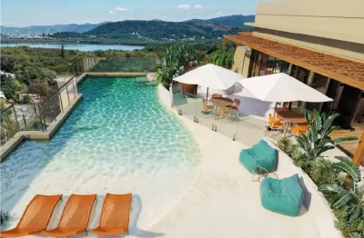 Apartamento de sala e 1 quarto com 1 vaga em itacoatiara com lazer na cobertura