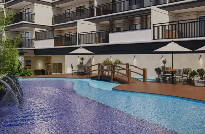 Apartamentos de 2 quartos com 1 suíte com 1 vaga de garagem com lazer completo