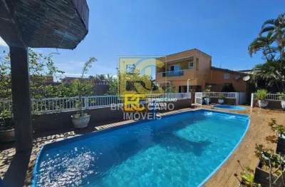Sobrado com piscina em 3 lotes  - ribamar - peruíbe/sp