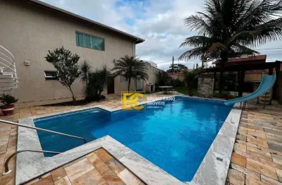 Sobrado em 2 lotes com 5 dormitórios à venda - jardim mar e sol - peruíbe/sp