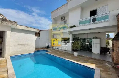 Sobrado com piscina á 300m do mar - três marias - peruíbe/sp