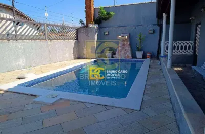 Casa térrea com piscina á 800m do mar - florida - peruíbe/sp