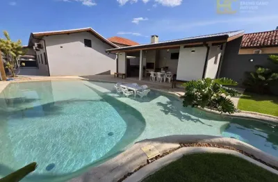 Casa térrea moderna com a primeira piscina de lago artificial em Peruíbe!! - Cidade Nova Peruibe - Peruíbe/SP