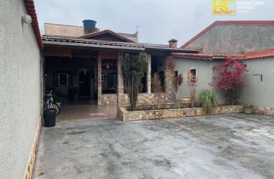 Casa com ampla área de lazer, 113 m² - jardim barra de jangada - peruíbe/sp