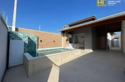 Casa térrea nova e moderna com piscina á venda - flora rica ii - peruíbe/sp