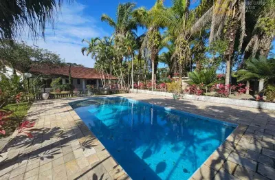Chácara com piscina e 4 dormitórios à venda - caraguava - peruíbe/sp