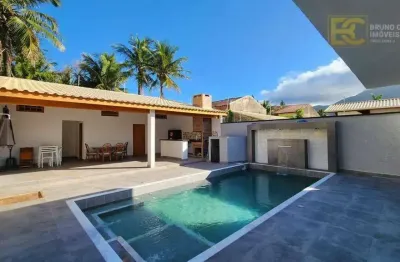 Sobrado moderno com piscina a 100 metros do mar no bairro centro na cidade de peruíbe - sp