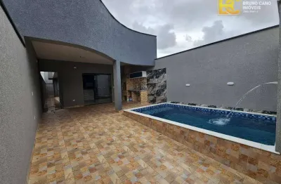 Casa térrea nova e moderna com piscina á venda - park daville - peruíbe/sp