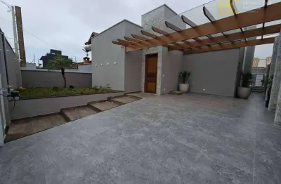 Casa nova com piscina e 3 dormitórios  à venda - parque turístico - peruíbe/sp