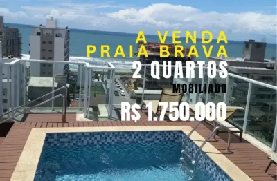 Apartamento a venda na praia brava, perto da praia, 2 quartos com suíte