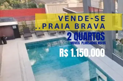 Apartamento novo, semimobiliado, 2 quartos com suíte a venda na praia brava