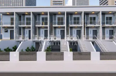 Estilo pilotis - sobrados geminados com 02 suítes em petrópolis