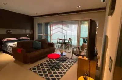 Flat em frente ao shopping anália franco, 55 m2, 01 quarto, ar condicionado, varanda e 02 vagas