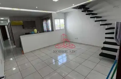 Cobertura com 3 dormitórios à venda, 60 m² por r$ 550.000,00 - vila pires - santo andré/sp