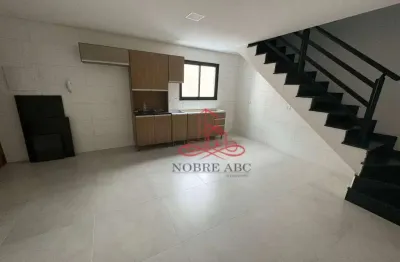 Cobertura com 2 dormitórios para alugar, 90 m² por r$ 2.700,00/mês - vila linda - santo andré/sp