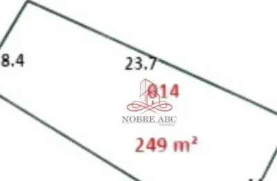 Terreno à venda, 249 m² por r$ 742.000,00 - vila guiomar - santo andré/sp