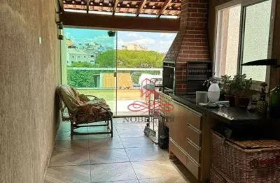 Cobertura com 2 dormitórios à venda, 40 m² por r$ 385.000,00 - vila linda - santo andré/sp
