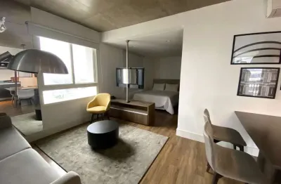 Apartamento mobiliado no brooklin - 1 suíte - 1 vaga e varanda.