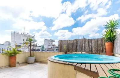 Cobertura a venda pinheiros,  167 m², 3 dormitórios, 1 suítes,2 salas,3 vagas ,piscina privativa.