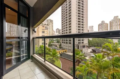 Flat 65.58m2, 2 dormitórios, sacada, 1 vaga com manobrista, no jardim europa.