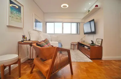 Apto mobiliado no paraiso, próx. à paulista e beneficêcia portuguesa, reformado, 2 dorm.(1 ste), 1 vaga, ar cond., andar alto