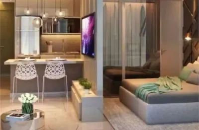 Studio novo a venda na vila nova conceição, andar alto, 26 m2, terraço e vista p/ o pq ibirapuera