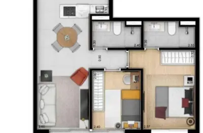 Apartamento com 2 quartos à venda na Rua Gabriel de Lara, --, Brooklin, São Paulo