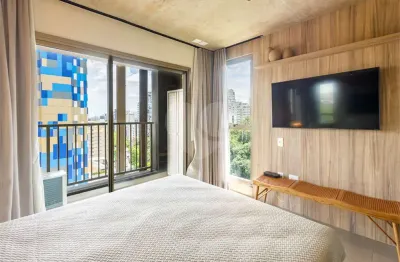 Studio  de 32 m² nos jardins mobiliado e equipado em empreendimento novo com lazer completo