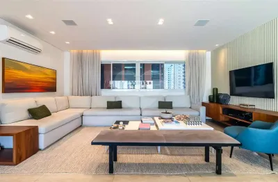 Apartamento tipo para venda em moema índios com 3 quartos, sendo 3 suítes, 158m²