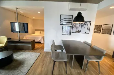 Apartamento a venda mobiliado no brooklin de  1 suíte - 1 vaga e varanda.