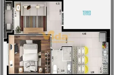 Apartamento com 1 quarto à venda no Rio Pequeno, São Paulo 