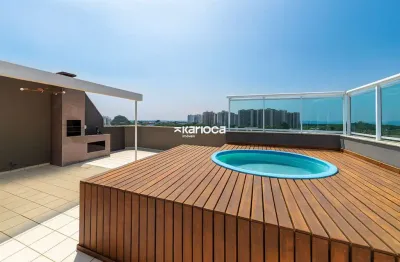 Cobertura com 3 dormitórios à venda, 170 m²  -  avenida salvador allende - recreio dos bandeirantes - rio de janeiro/rj