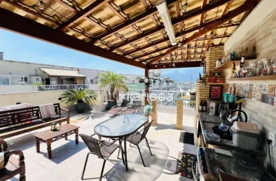 Cobertura com 3 dormitórios à venda, 163 m² por r$ 800.000,00 - taquara - rio de janeiro/rj