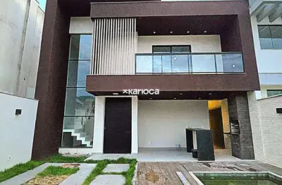 Casa com 4 suítes em condomínio fechado em vargem pequena