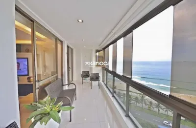 Deslumbrante apartamento com vista para o mar de 155m2 no alfa barra